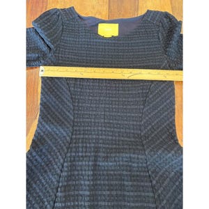 Anthropologie Maeve Navy Textured Short Sleeve Knee Length Sheath Dress Size XS image 5