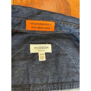 NWOT Hudson North embellished jean jacket womens XL embroidered crystals patches image 9