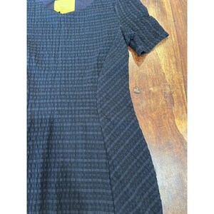 Anthropologie Maeve Navy Textured Short Sleeve Knee Length Sheath Dress Size XS image 12