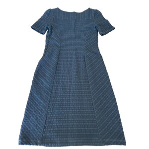 Anthropologie Maeve Navy Textured Short Sleeve Knee Length Sheath Dress Size XS image 2