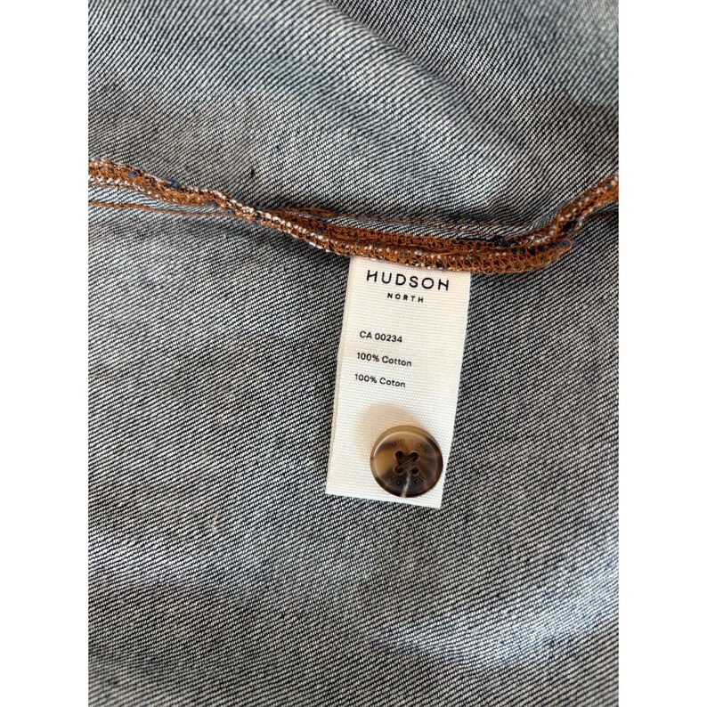 NWOT Hudson North embellished jean jacket womens XL embroidered crystals patches image 12