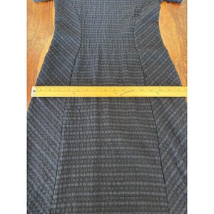 Anthropologie Maeve Navy Textured Short Sleeve Knee Length Sheath Dress Size XS image 7