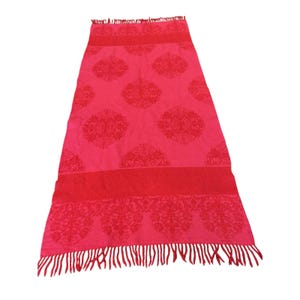 Cecchi e Cecchi Écharpe en laine rose et rouge Châle Laine double face Fabriqué en Italie