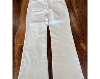 Madewell weiße mid-rise Kick Out Gr. 28 Jeans mit weitem Bein Gesäßtasche Logo wie neu