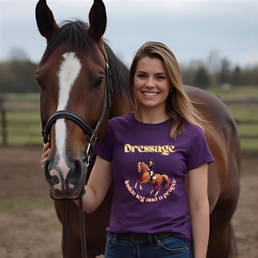 Trendy Riding Lesson Shirts Dressage Horse Rider Fun T Shirt, Inside Leg and a Prayer - Etsy