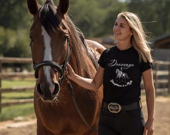 Camiseta de doma, "La rectitud es un mito" Ropa para montar a caballo