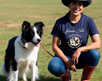Spaß Border Collie T Shirt, Hund Mama / Mama / Papa Geschenk