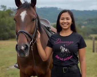 Camiseta divertida de jinete de doma clásica, camiseta de equitación