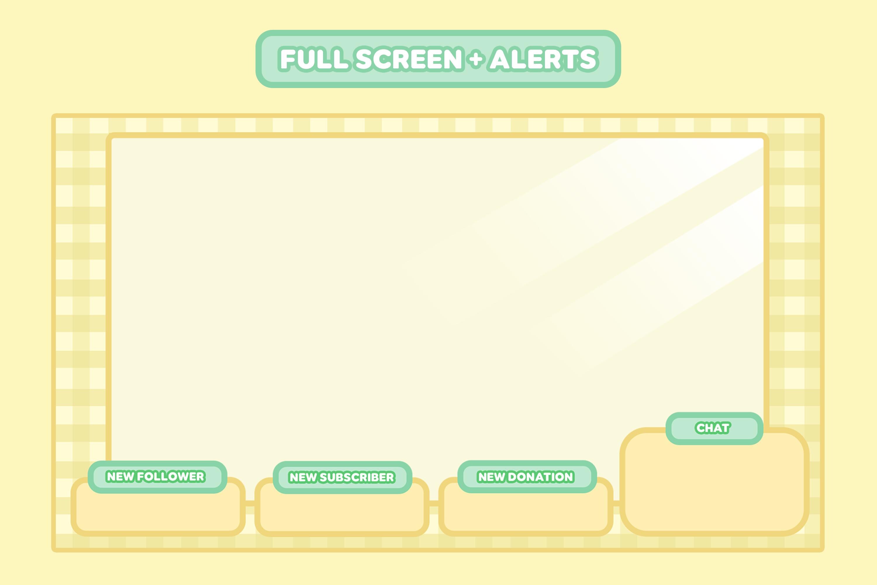 Cute Background for Twitch Streaming, Cozy Gingham Overlay, Twitch ...