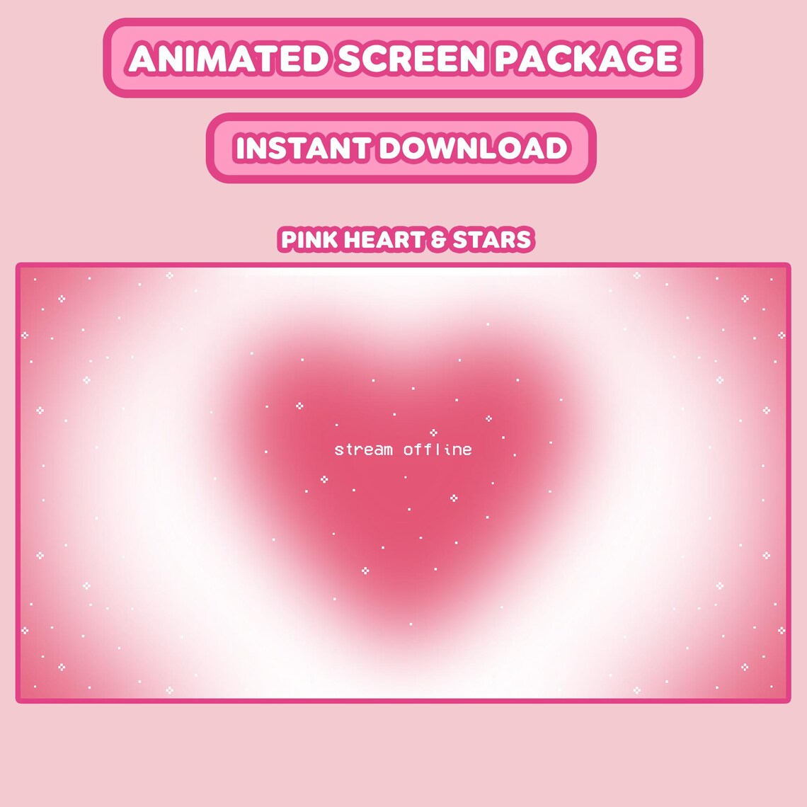 Loading Screen Heart R Animated Heart Twitch Screens, Lofi Twitch Overlay, Livestream Graphics ...