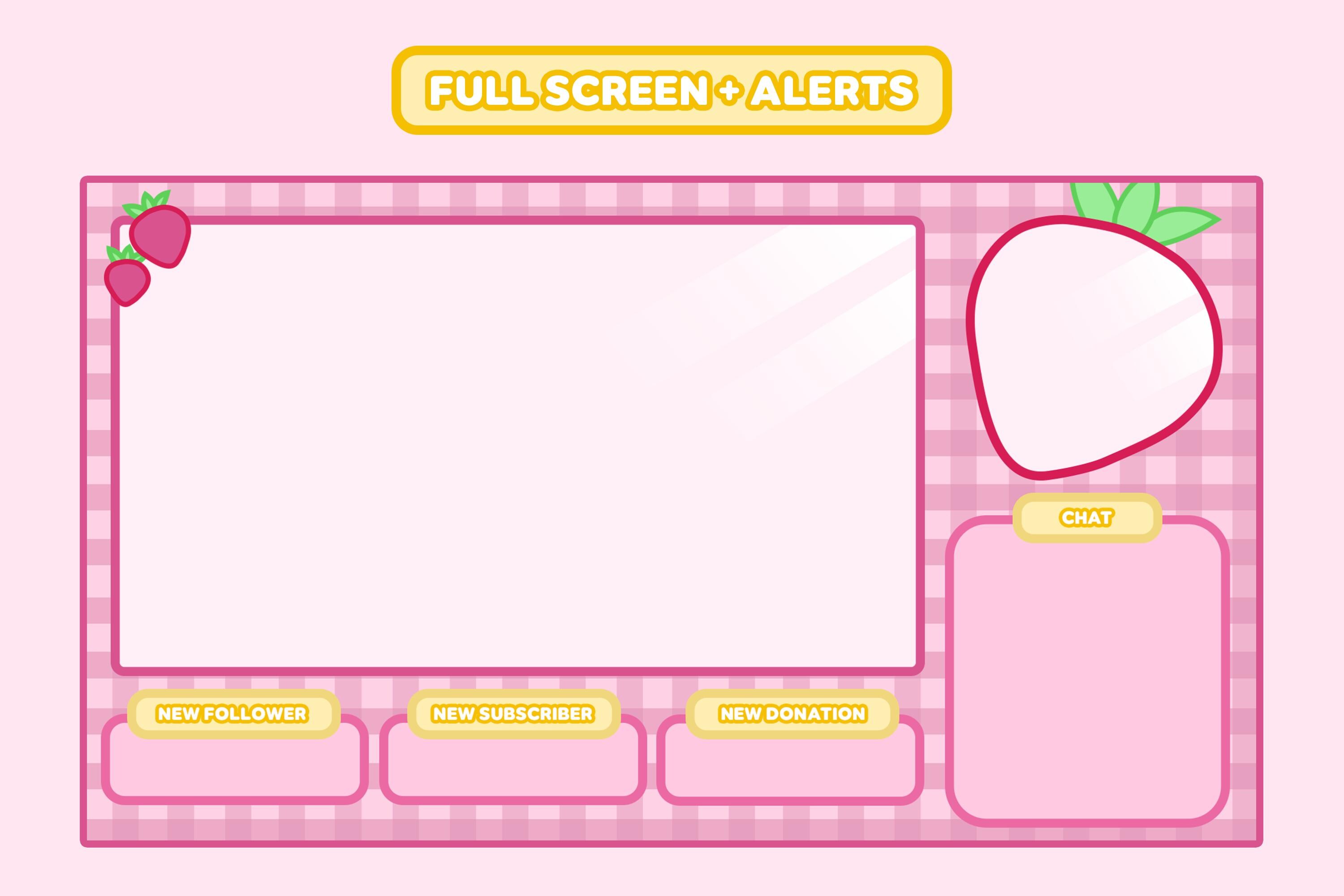 Cute Background for Twitch Streaming, Cozy Gingham Overlay, Twitch ...