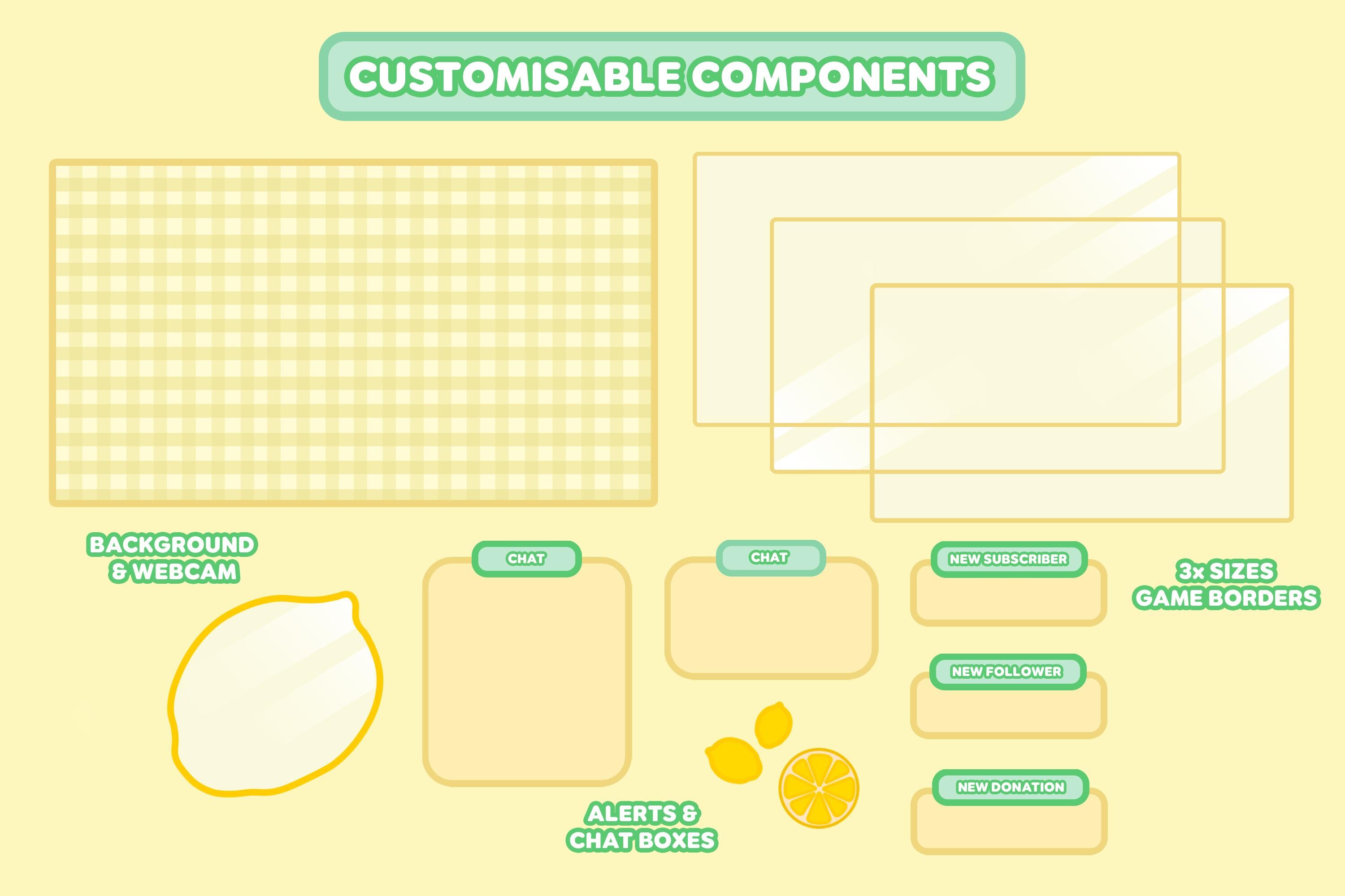 Cute Background for Twitch Streaming, Cozy Gingham Overlay, Twitch ...