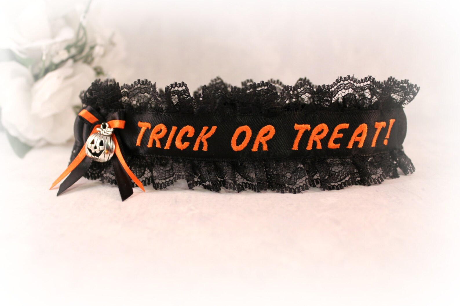 HALLOWEEN Garter Halloween Wedding Garter Trick or Treat Etsy