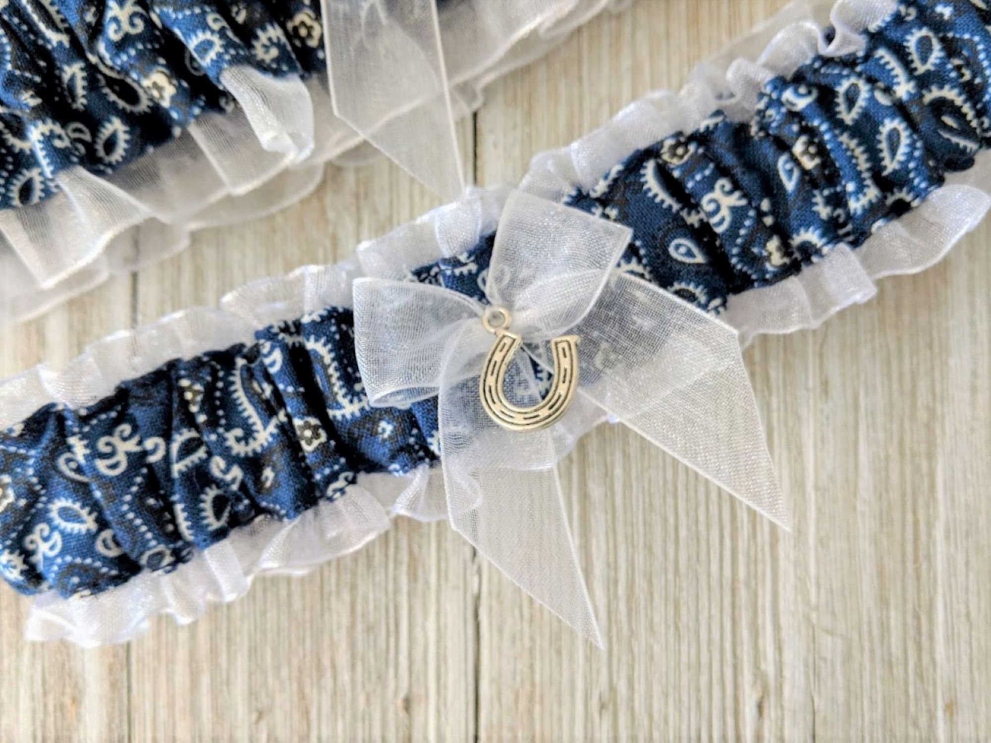 Country & Western Wedding Garter Set Rustic Wedding Garters Etsy