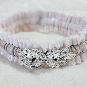 Blush Silk Wedding Garter Victorian Bridal Garter 100/% Silk Keepsake Garter Heirloom Gift for Bride Garter in Gift Box.