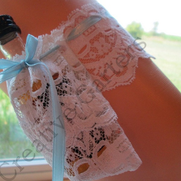 Schutter houder Kousenband - Mini Alcohol fles houder - bruidsmeisje geschenk.