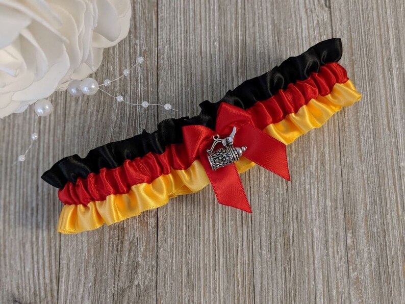 Garter for Germany German Inspired Wedding Garter Bridal Shower Gift German Flag Colors Garter Patriotic Wedding Garter -