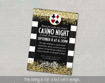 Elegant Casino Night Invitation