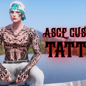 GTAV/FIVEM: Asce Shop Tattoo BestSeller | Male | Dragon | Chest Hair | Skin | Ped | Mods | Fivem | Gta V