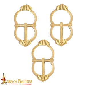 Brass Medieval Scallop Buckle -  set of 3   Copy