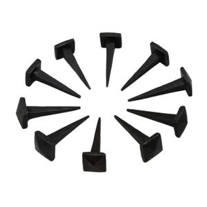 Set van 10 handgesmede nagels - vierkante spijkers