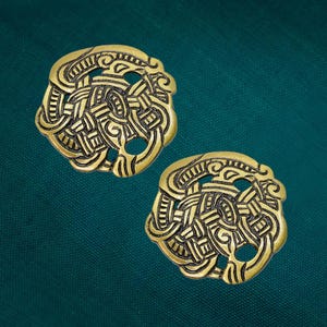 Broches rondes Viking (lot de 2) 4 cm