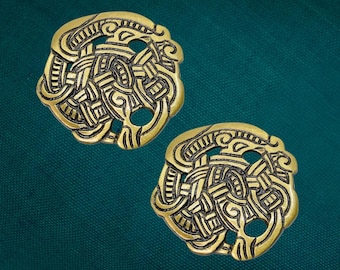 Viking Round Brooches (set of 2) 4 cm