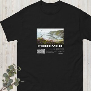 Bible Verse Christian Shirt - His Love Endures Forever Religious Tee, retro bible verse graphic tee