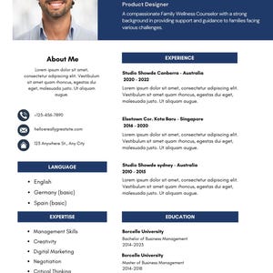 6 Professional CV templates design Canva Editable