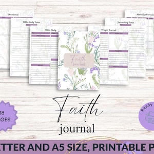 Faith Prayer Journal Printable, Christian Journal PDF, Guided Prayer Journal, Bible Study Journal, Digital Faith Planner, War Room Journal