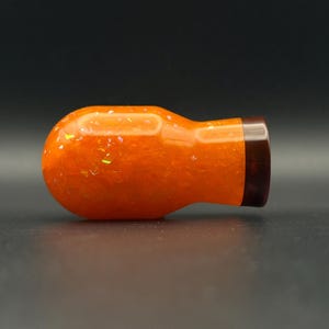 Orange Pearl / Glitter Flake Gear Shift Knob -  M12x1.25 / 12MMx1.25 Thread Pitch Clear / Resin Manual JDM Toyota Subaru Racing Drift