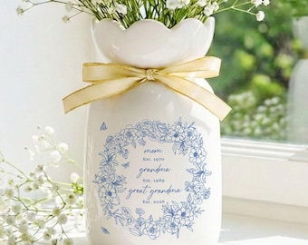 Great Grandma Flower Vase, Pregnancy Announcement Gift, Great Grandmother Gift, Great Grandma To Be, Birthday Gift for Nana,Mothers Day Gift
