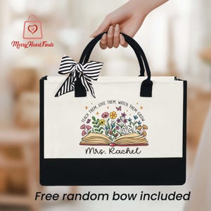Sac fourre-tout personnalisé pour enseignant, sac cadeau avec nom d'enseignant, sac cadeau d'appréciation d'enseignant, enseignant, sac fourre-tout cadeau pour enseignant, cadeau pour les nouveaux enseignants