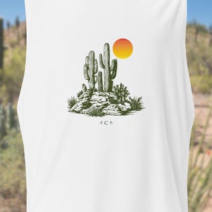 Kaktus Tank - Sommer Tank Top, ärmelloses Muskel T-Shirt für Urlaub, Outdoor Liebhaber, Arizona Road Trip, Sommerwandern