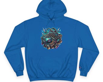 Retro DJ Champion Hoodie: Groovy Musikliebhaber Sweatshirt