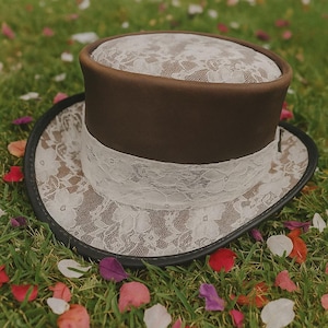 Womens Cowboy Hat White Lace - Etsy Australia display picture 3
