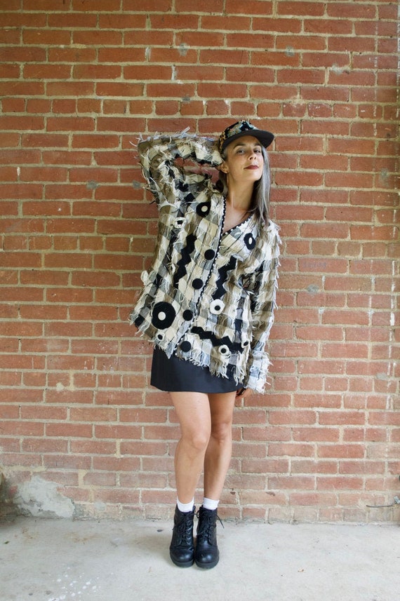 Vintage 90s Avant Garde Designer Shag Jacket Weara