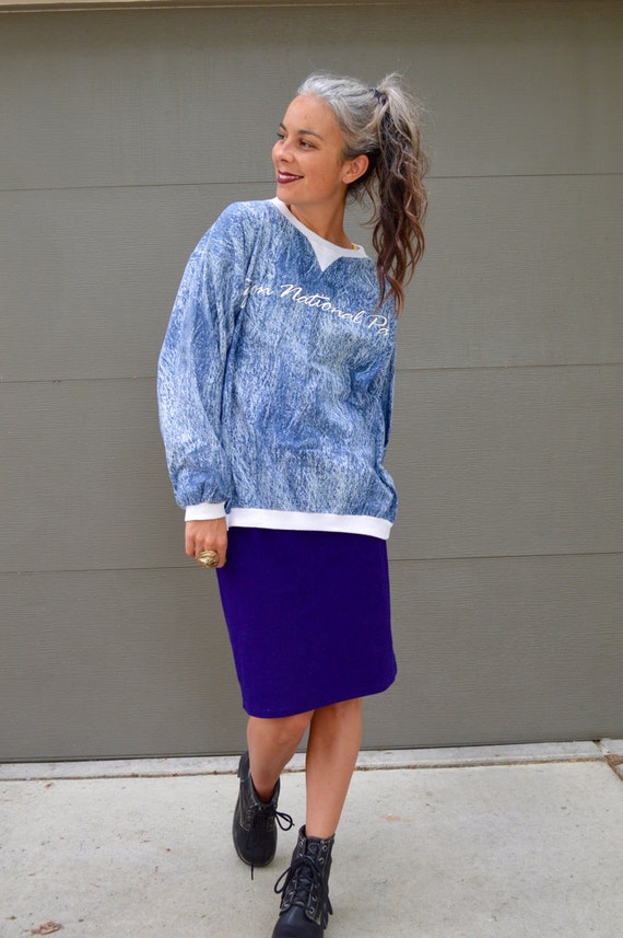 Vintage Acid Wash Zion National Park Sweatshirt 80