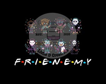Horror Friends PNG | Neon Slasher Squad Clipart (Digital File)