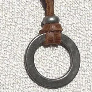 Manly Leather Eyeglass Chain: Brushed Silver Loop, Adjustable Lanyard