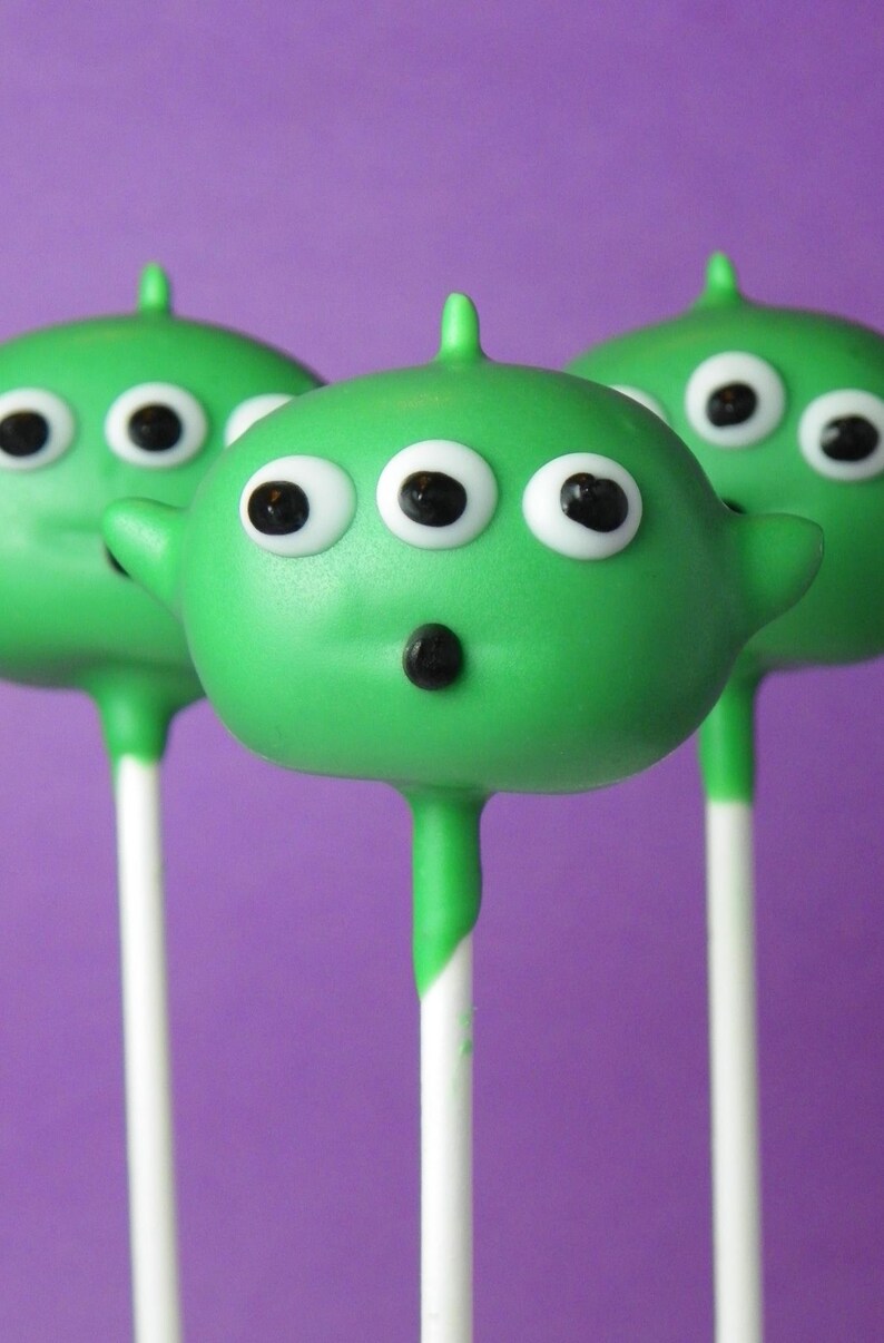 Green Alien Toy Story Cake Pops | Etsy