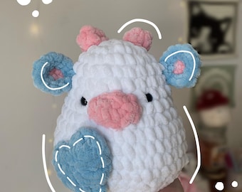 Little Moo - Handmade Crochet Plushie - Crochet Amigurumi Cow