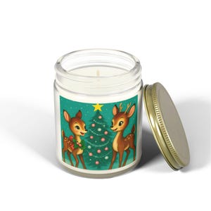 VINTAGE CHRISTMAS REINDEER Scented Candle - Holiday Scents, Holiday Decor, Gift for Her, Cozy Home Fragrance Winter Celebration