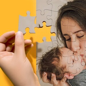 Rompecabezas de cartón personalizado: rompecabezas personalizado con foto, 6 tamaños disponibles, regalo único para familiares, amigos y ocasiones especiales.