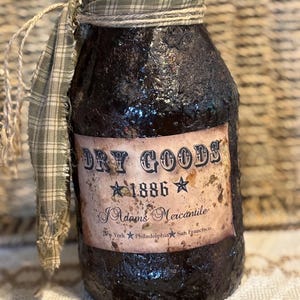 Grungy Primitive Pantry Jar