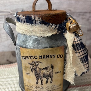 Rustic Nanny Co Goat Milk  Farmhouse Decor with bell