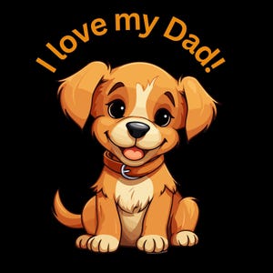 I love my dad Dog SVG file