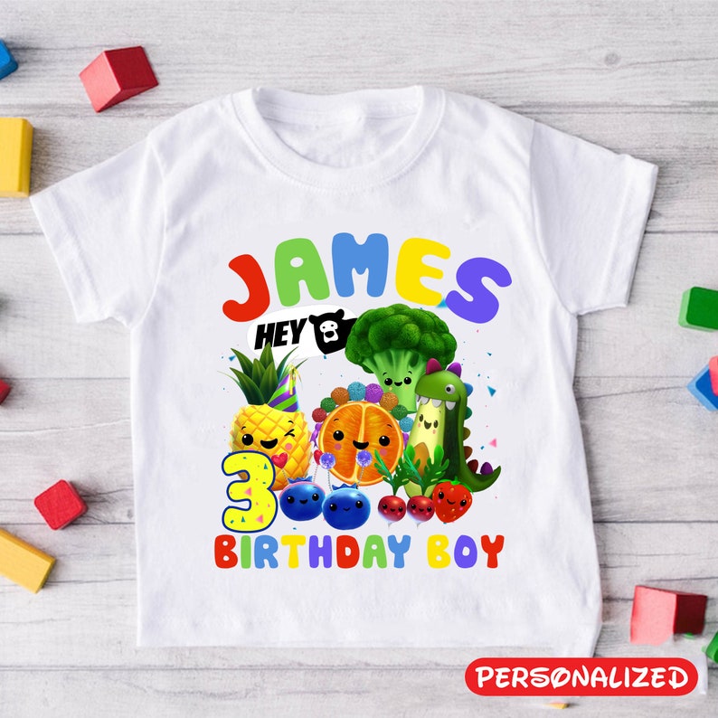 Hey Bear Sensory Birthday Shirt Dancing Fruit Shirt Hey Bear Etsy