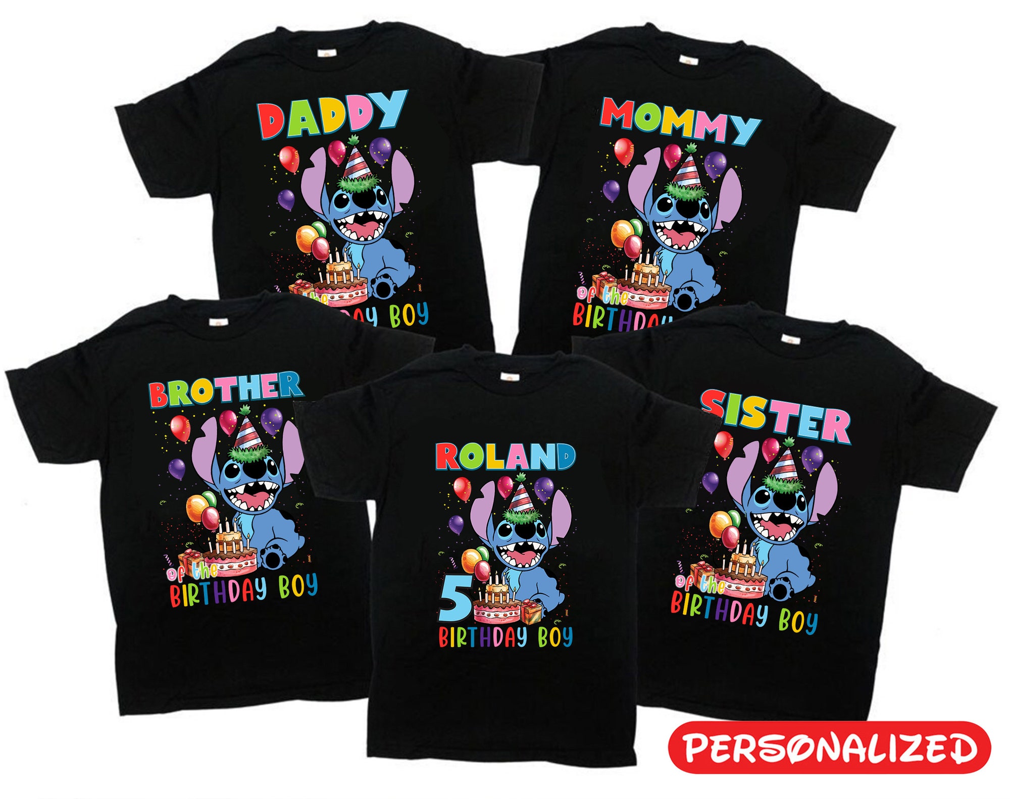 Discover Lilo And Stitch Custom Familie Geburtstagsparty Lilo Und Maschen Familie Matching T-Shirt