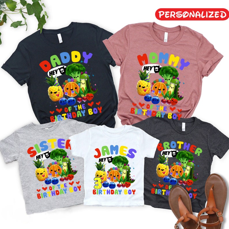 Hey Bear Sensory Birthday Shirt Dancing Fruit Shirt Hey Bear Etsy